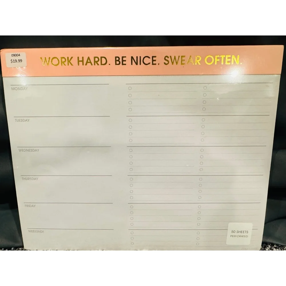 Chez Gagné Weekly Planner Pad Pink